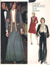 2966 VOGUE  TEAL TRAINA JACKET, BLOUSE, WIDE BOTTOMS PATTERN 14